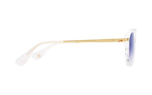 DITA DTS416-A-02 Unisex Sunglasses White Swirl - Image 3