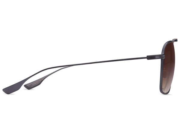 DITA DTS100-A-03 Unisex Sunglasses Black Iron White Gold - Image 3