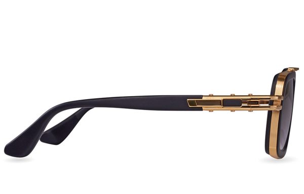 DITA DTS403-A-01 Unisex Sunglasses Matte Black - Yellow Gold - Image 3