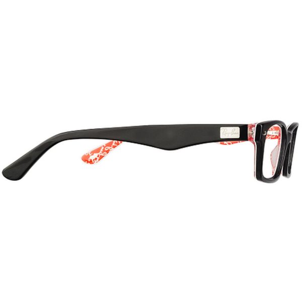Ray-Ban RB 5206 2479 Unisex Optical Frame Polished Black On Red - Image 3