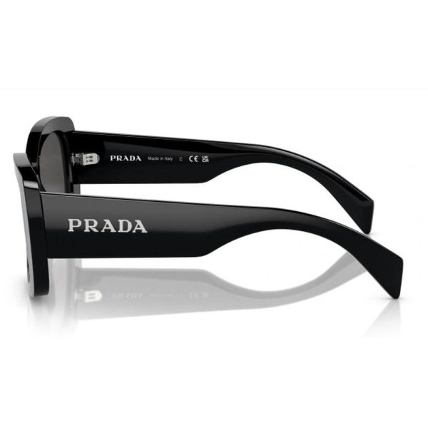 PRADA SPR A08 1AB-5S0 Women Sunglasses Black - Image 3