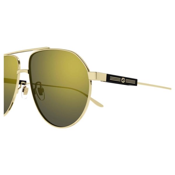 GUCCI GG1311S 002 Men Sunglass GOLD - Image 3