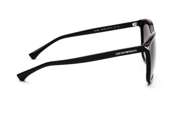 EMPORIO ARMANI EA 4060 5017/8G Unisex Sunglasses Black and silver - Image 3