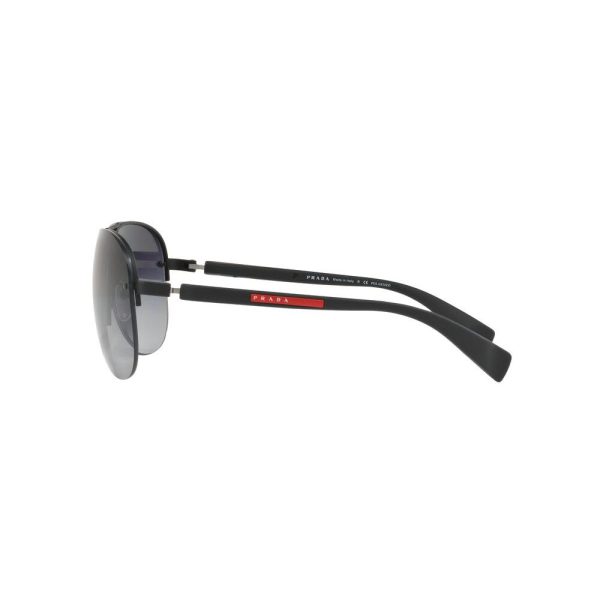 PRADA SPS 56M DG0-5W1 Men Sunglasses BLACK RUBBER - Image 3