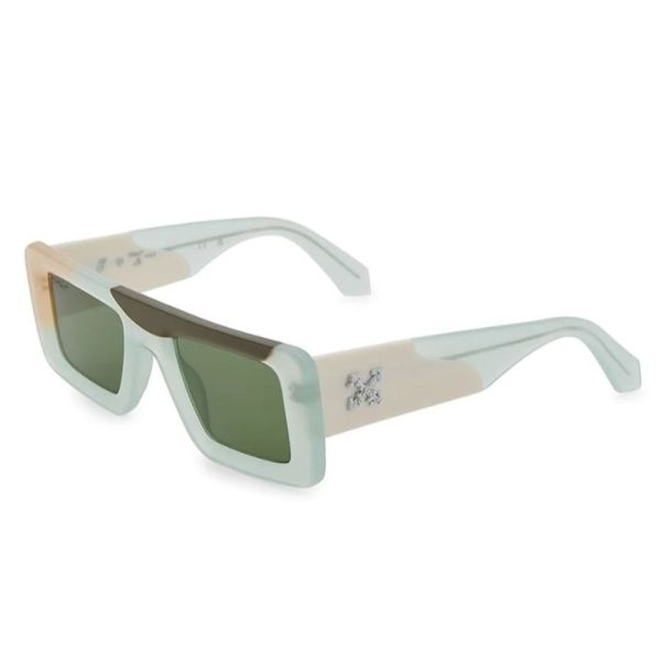 OFF-WHITE OERI069 5955 Unisex Sunglasses Army Green, Orange and Creamy White - Image 3