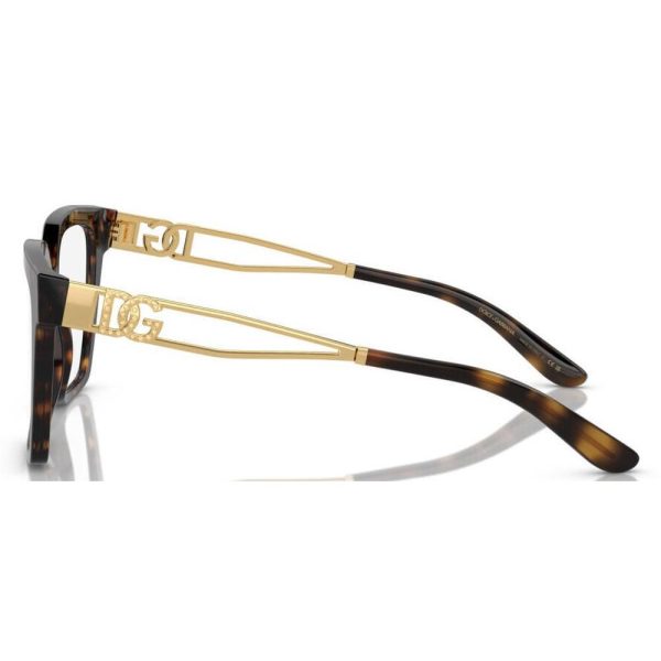 DOLCE&GABBANA DG3376-B 502 Women Optical Frame Havana - Image 3