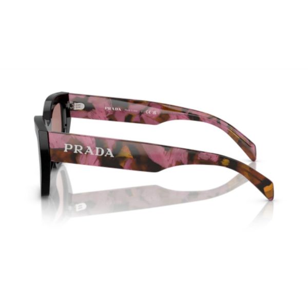 PRADA SPR A09 120-10D Women Sunglass Black - Image 3