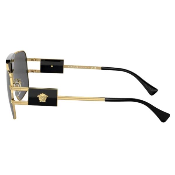 VERSACE VE 2251 1002/87 Men Sunglass Black & Gold - Image 3