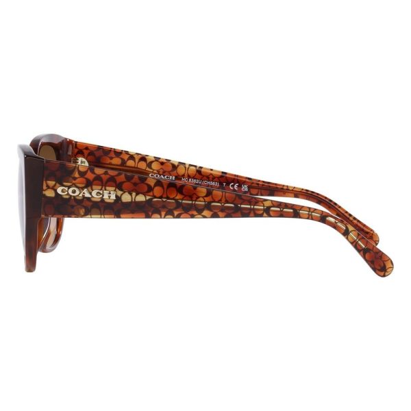 COACH HC 8362U 574174 Women Sunglasses Caramel Tortoise - Image 3