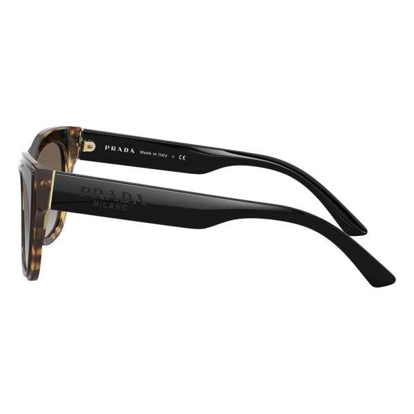 PRADA SPR 23X 389-0A7 Women Sunglasses Black and Havana Media - Image 3