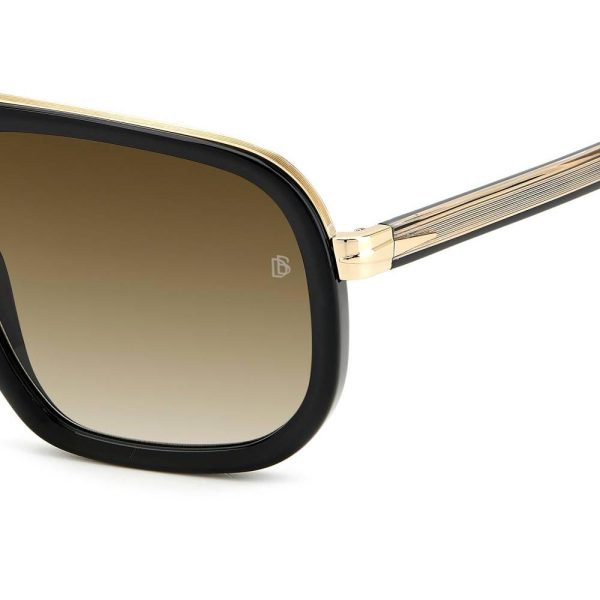 DAVID BECKHAM DB 7101/S 2M2HA Men Sunglasses Black and gold - Image 3