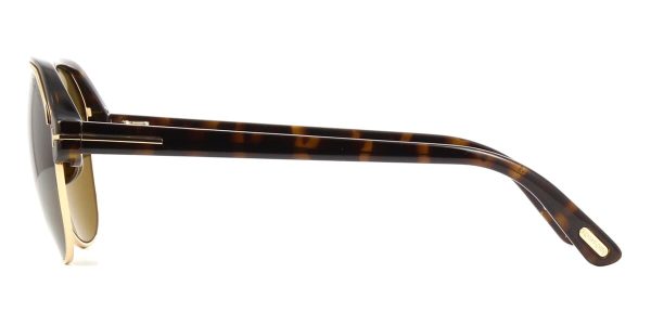 TOM FORD TF 929 52J Men Sunglasses Shiny Dark Havana and Gold - Image 3