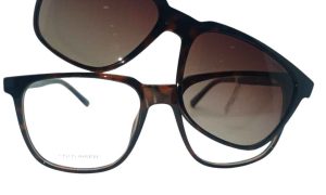 TOMMY HILFIGER TH 1089 C2 Men Optical with Clip-On Sunglass Havana Brown