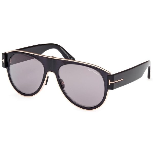 TOM FORD TF 1074 01C Unisex Sunglass Black & Gold - Image 2
