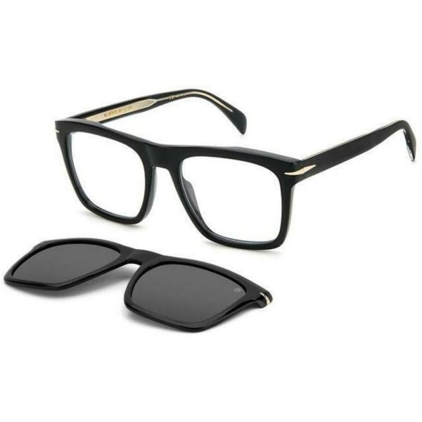 DAVID BECKHAM DB 7000/CS/LE 807 Men Optical with Clip-On Sunglass Black - Image 2