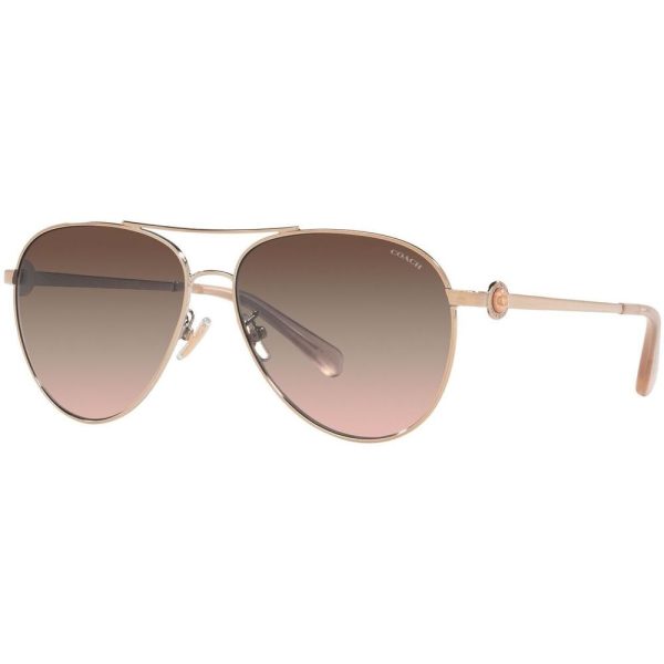 COACH HC 7128 9331U8 Women Sunglasss Gold - Image 2