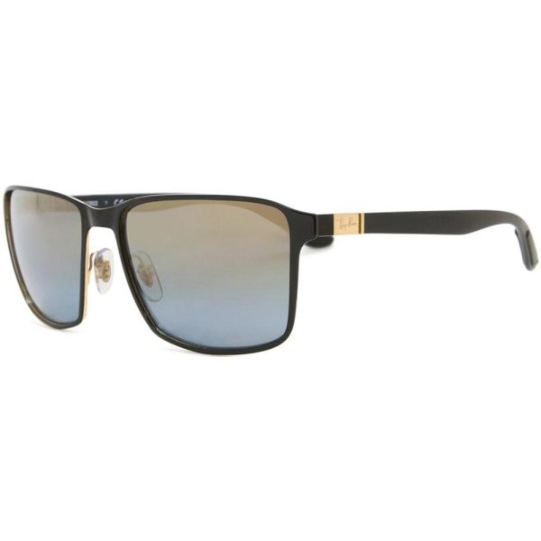 RAYBAN RB 3721 CH 187/J0 Unisex Sunglass Black on Gold - Image 2