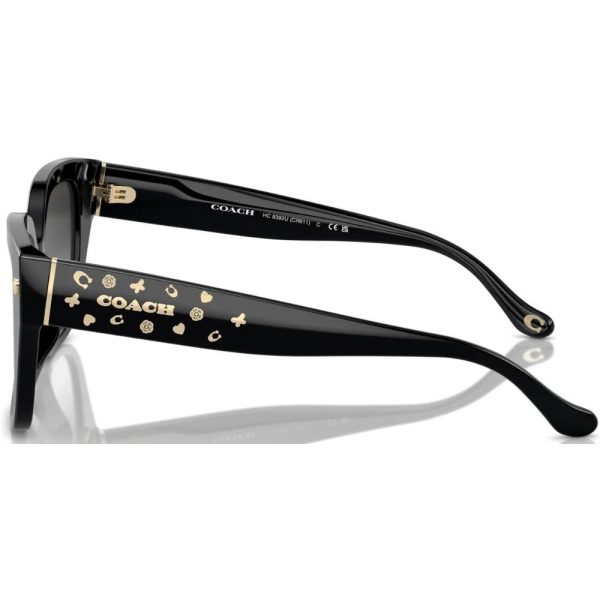 COACH HC 8393U 50023C Women Sunglass Black - Image 3
