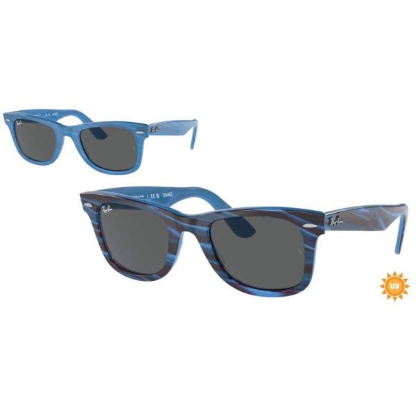 RAYBAN RB 2140 1409/B1 Unisex Sunglasses Blue - Image 2