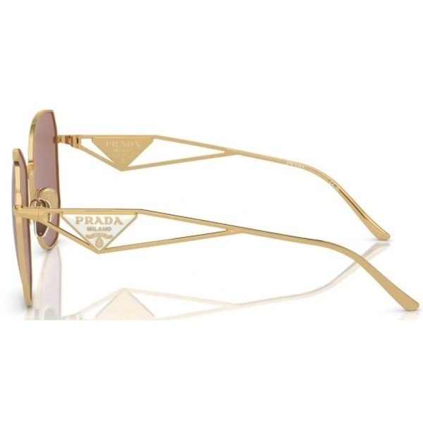 PRADA SPR 57Y 5AK-10D Women Sunglass Gold - Image 3