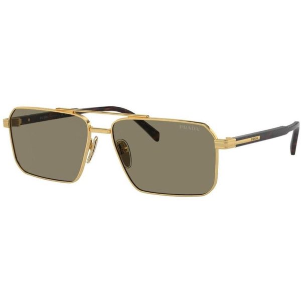 PRADA SPR A57 5AK-90F Unisex Sunglass Gold - Image 2