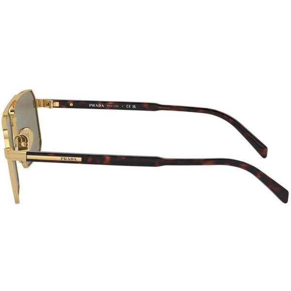 PRADA SPR A57 5AK-90F Unisex Sunglass Gold - Image 3