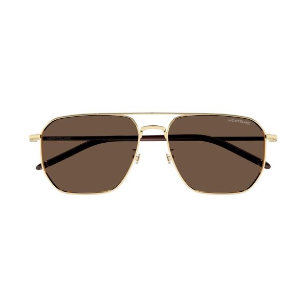 MONT BLANC MB0367A 003 - Metal full MONT BLANC Gold brown Square