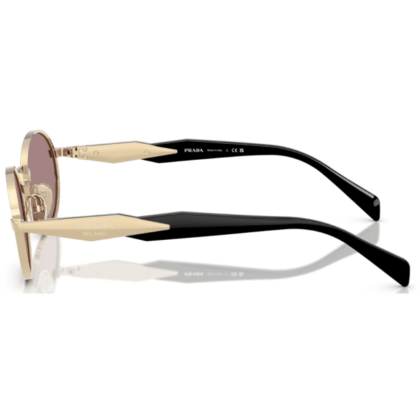 PRADA SPR 65Z ZVN-20I - Metal full Prada Gold Round - Image 3