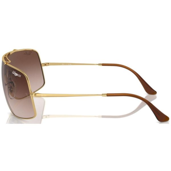 RAYBAN RB3897 001/13 - Metal full Rayban Gold brown Square - Image 3