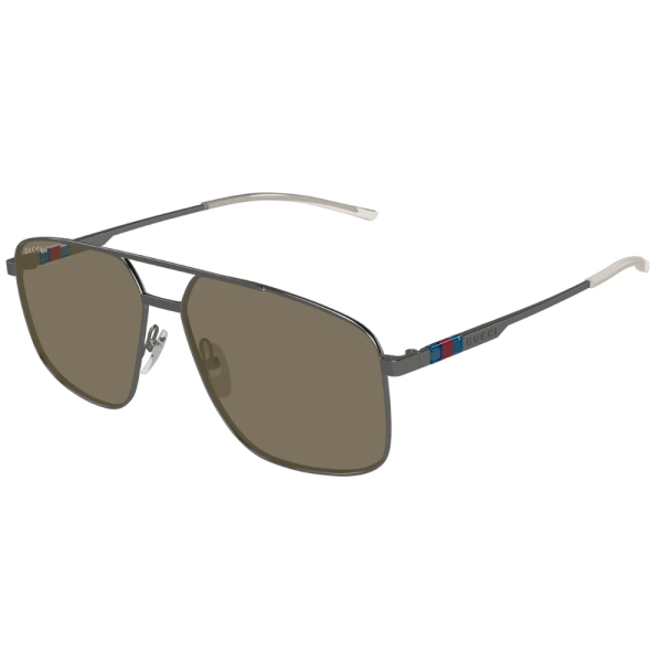 GUCCI GG1676S 003 60 - Metal full Gucci Gunmetal Square - Image 2