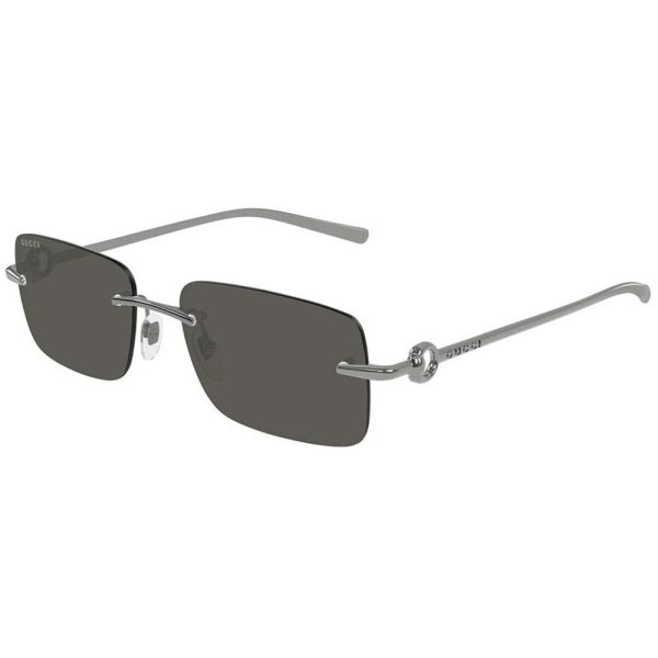 GUCCI GG1703S 001 55 - 3 pcs Gucci Silver black Square - Image 2