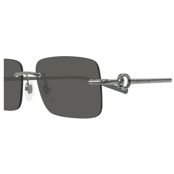 GUCCI GG1703S 001 55 - 3 pcs Gucci Silver black Square - Image 3