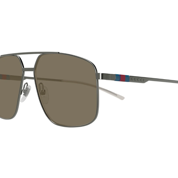 GUCCI GG1676S 003 60 - Metal full Gucci Gunmetal Square - Image 3