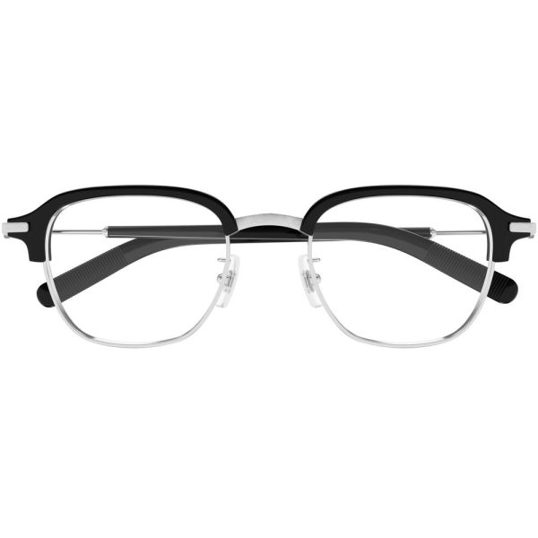 MONT BLANC MB0390O-001 50 - METAL SHEET MONT BLANC Silver black Square
