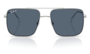 RAYBAN RB3758 003/2V 56 - Metal full Rayban Silver blue Square