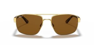 RAYBAN RB3663 001/57 60 - METAL SHEET Rayban Gold Square
