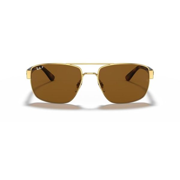 RAYBAN RB3663 001/57 60 - METAL SHEET Rayban Gold Square
