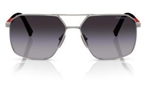 PRADA SPSA50 5AV09U 60 - Metal full Prada Gunmetal Square