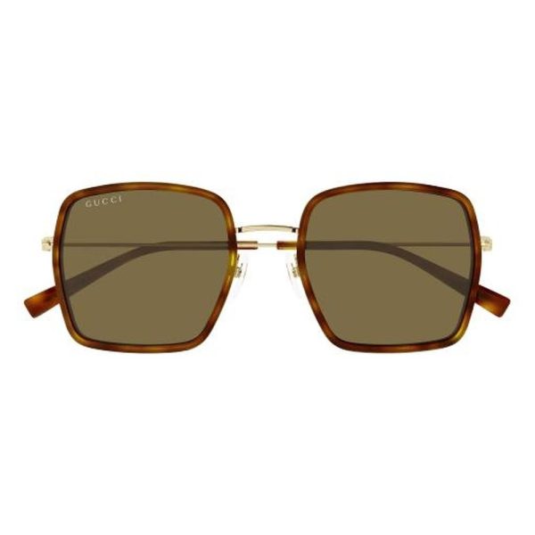 GUCCI GG1848S 002 52 - METAL SHEET Gucci Gold brown Ladies