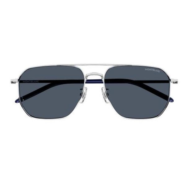 MONT BLANC MB0367SA 004 60 - Metal full MONT BLANC Silver blue Square