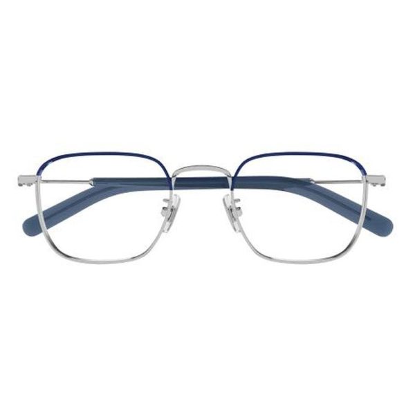 MONT BLANC MB0389O 009 52 - Metal full MONT BLANC Silver blue Square