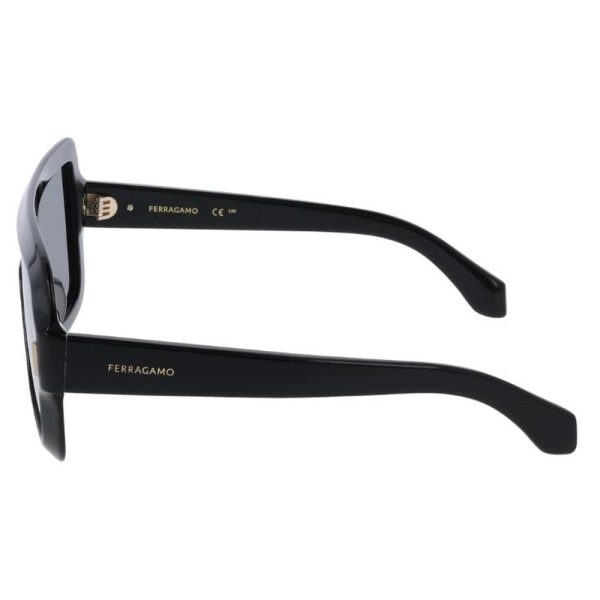 SALVATORE FERRAGAMO SF2061E 001 55 - Sheet full SALVATORE FERRAGAMO Black Square - Image 2