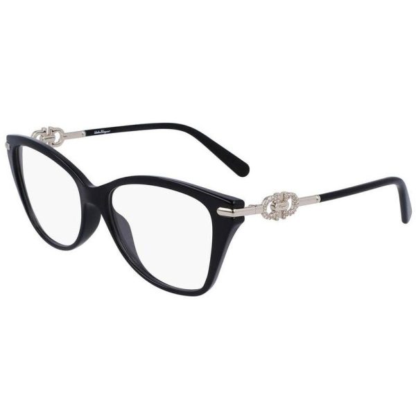 SALVATORE FERRAGAMO SF2937R 001-54 - Sheet full SALVATORE FERRAGAMO Black Cateye - Image 2