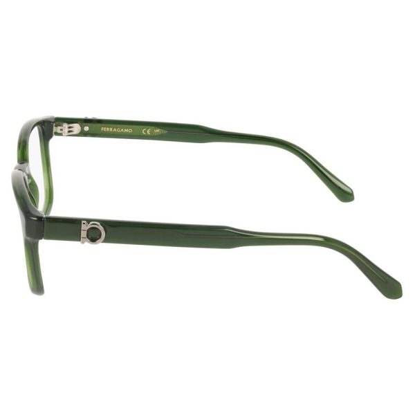 SALVATORE FERRAGAMO SF3027E 317 52 - Sheet full SALVATORE FERRAGAMO GREEN Square - Image 2