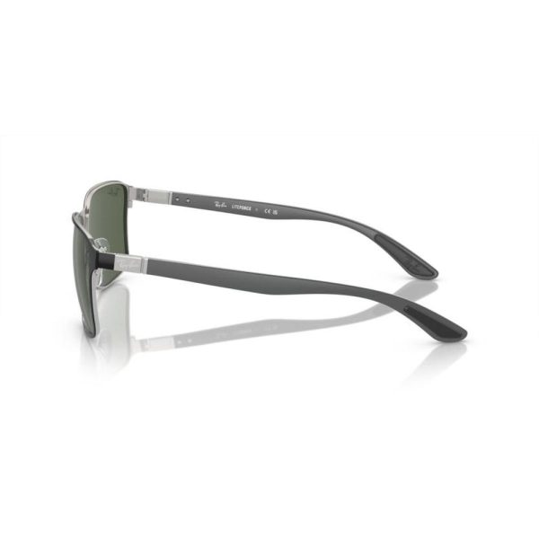 RAYBAN RB3721 914471 59 - Metal full Rayban Silver black Square - Image 2