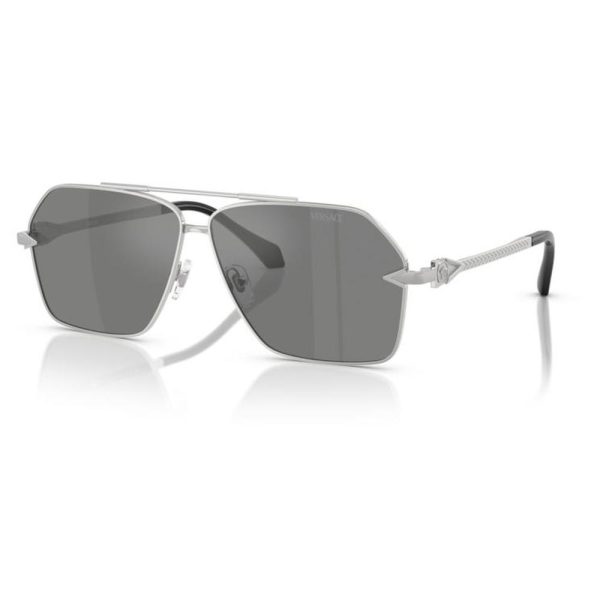 VERSACE VE2284 10006G 63 - Metal full VERSACE Silver black Square - Image 2