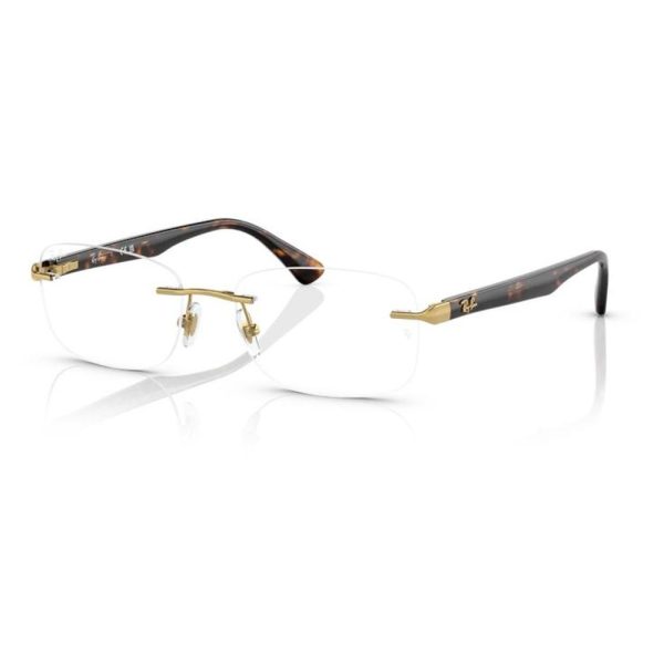 RAYBAN RB6488I 2500 53 - 3 pcs Rayban Gold brown Square - Image 2