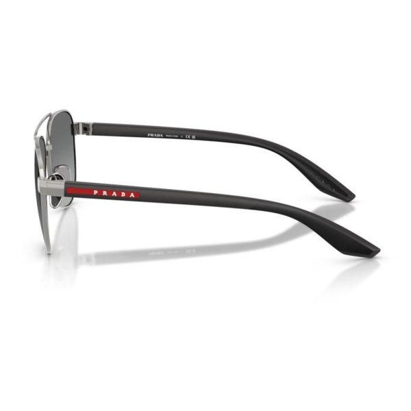 PRADA SPS A52 5AV3M1 58 - METAL SHEET Prada Gunmetal Aviator - Image 2