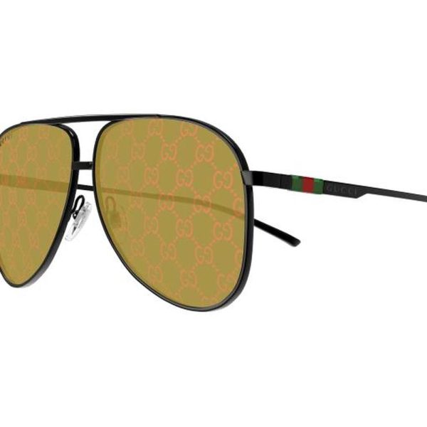 GUCCI GG1677S 005 62 - Metal full Gucci Black Aviator - Image 2