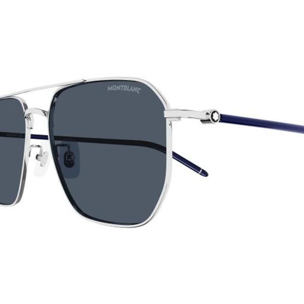 MONT BLANC MB0367SA 004 60 - Metal full MONT BLANC Silver blue Square - Image 2